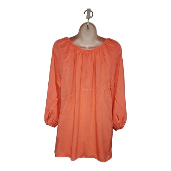 JCP JPPenny Round Neck Semi-Sheer Embellished Long Balloon Sleeve Color Pink - Picture 4 of 10